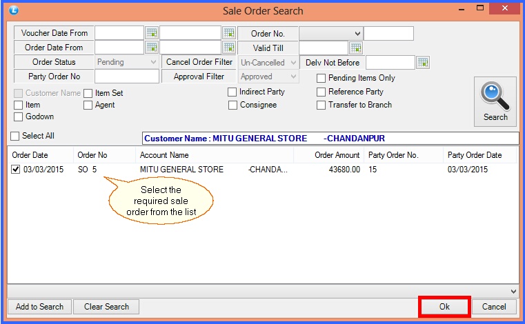 fmcg sale invoice sale order search 3